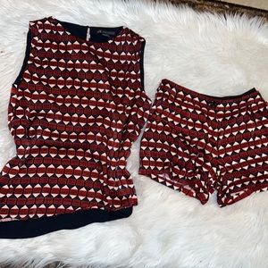 Armani Exchange short & top set size Small